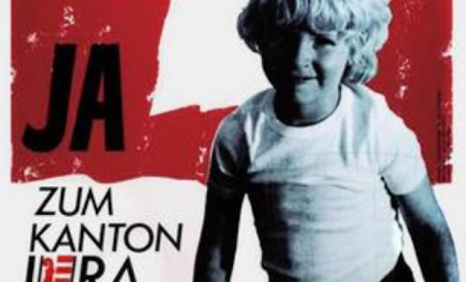 Poster for the vote of 24 September 1978 on the creation of the Canton of Jura, designed by the Swiss political action committee for the inclusion of the Canton of Jura in the Confederation (Swiss National Library).